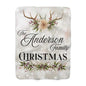 Sherpa Fleece Blanket - Rustic Family Christmas Holiday