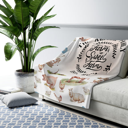 Personalized Farm Sweet Farm Sherpa