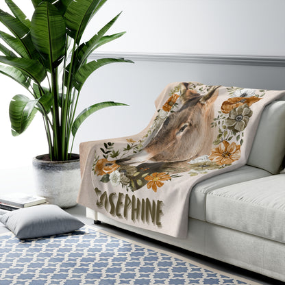 Personalized Animal Photo and Name Rustic Throw