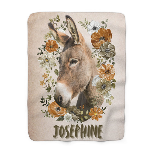 Personalized Animal Photo and Name Rustic Throw