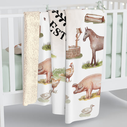 Personalized Farm Sweet Farm Sherpa