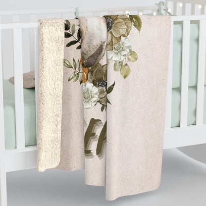Personalized Animal Photo and Name Rustic Throw