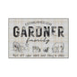 Entry Floor Mat - Rustic Plaid with Family Name and Farm Animals