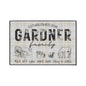 Entry Floor Mat - Rustic Plaid with Family Name and Farm Animals