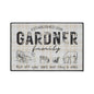 Entry Floor Mat - Rustic Plaid with Family Name and Farm Animals